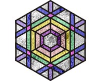 (image for) Real snowflake 1a, for glass painting, stained glass