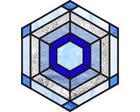 (image for) Real snowflake 1a simpler for stained glass, printable