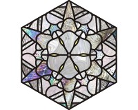(image for) Real snowflake 6, simpler, pattern for stained glass