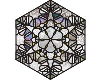 (image for) Real snowflake 6a, variation, pattern for stained glass