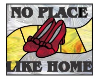 (image for) Red shoes yellow brick road (paint on text) simpler 1