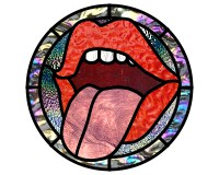 (image for) Mouth, pdq download, tongue teeth lips and round border
