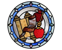 (image for) Rosh Hashana 2023 border pattern for stained glass