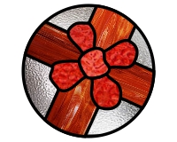 (image for) Round gift ornament 1, pattern for stained glass