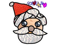 (image for) Santa claus, Corin's drawing, stained glass suncatcher pattern