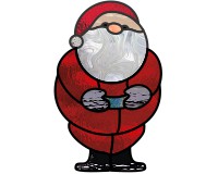 (image for) Santa Clause 1 suncatcher pattern for stained glass, glass paint