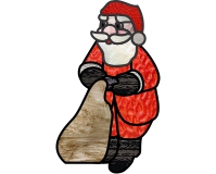 (image for) Santa clause 3 suncatcher, stained glass, glass printing