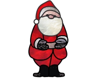 (image for) Santa Clause 4 suncatcher, copper foil stained glass pattern