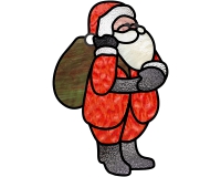(image for) Santa clause 5, suncatcher pattern, printable pdf