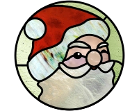 (image for) Santa winking round pattern