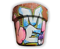 (image for) Sara's Water-Me painted pot