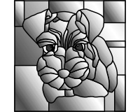 (image for) Schnauzer (custom pet pattern for stained glass)