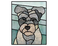 (image for) Schnauzer - pattern for stained glass