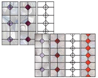 (image for) Simple sidelights - 7 patterns for stained glass