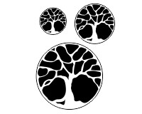 (image for) Simple tree of life charms 2" 3" 5"