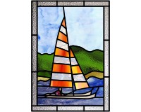 (image for) Small sailboat lake 1 and border
