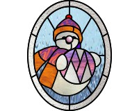 (image for) Alphabet snowman "M" var 1