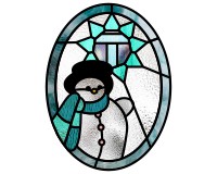 (image for) Alphabet snowman star "T"