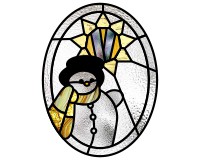 (image for) Alphabet snowman star "V"