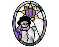 (image for) Alphabet snowman star "W"