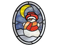 (image for) Snowman and crescent moon