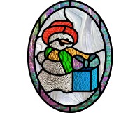 (image for) Snowman and gift var 2