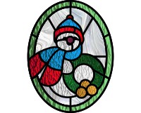 (image for) Snowman and wreath var 2