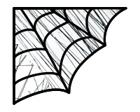 (image for) Halloween - spider web, simple corner - pattern