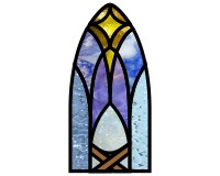 (image for) Stained glass window suncatcher 1 (nativity)