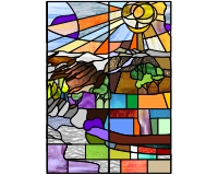 (image for) Stream rocks trees 2 panel cropped