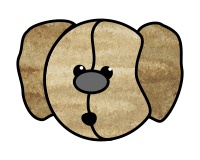 (image for) Super simple doggie head stained glass pattern suncatcher