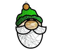 super simple pattern for stained glass suncatcher, sun catcher, elf for christmas