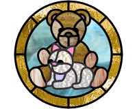 (image for) Teddy bear kitty round