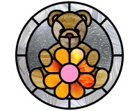 (image for) Teddy bear daisy round