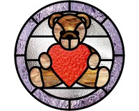 (image for) Teddy bear heart round