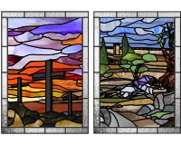 (image for) Three crosses and garden prayer 1 20.5 inches x 30 inches