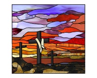 (image for) Three crosses at sunset and shawl