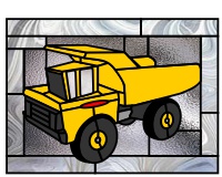 (image for) Toy truck (stained glass pattern)