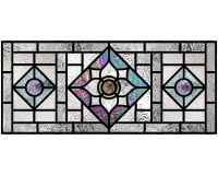 (image for) Transom borders flower 1 pattern for stained glass and paint
