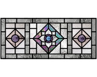(image for) Transom borders flower 1a pattern for stained glass
