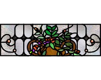 (image for) Urn, berries leaves transom variation 2