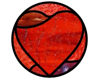 (image for) Valentine 7 piece heart round stained glass pattern
