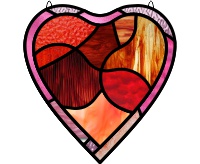 (image for) Valentine hearts abstract 2020 suncatcher
