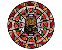 (image for) Valentine mandala with center "thimble"