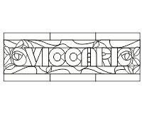 (image for) Viccari - surname stained glass pattern custom