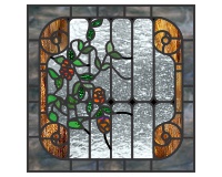 (image for) Victorian square - leaves berries pillars border``