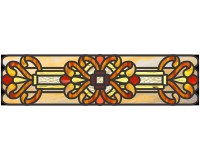 (image for) Victorian transom 2020 variation 3 custom stained glass pattern