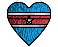 Flag - Democratic Peoples Republic of Korea, DPRK, free suncatch (image for) Flag - Democratic Peoples Republic of Korea, DPRK, free suncatch