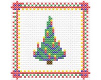 xst Christmas tree cross stitch pattern for cards update 2024 (image for) xst Christmas tree cross stitch pattern for cards update 2024