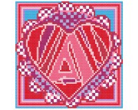 (image for) xst Firm hearts forever, alphabet, letter A, 5 inches sq